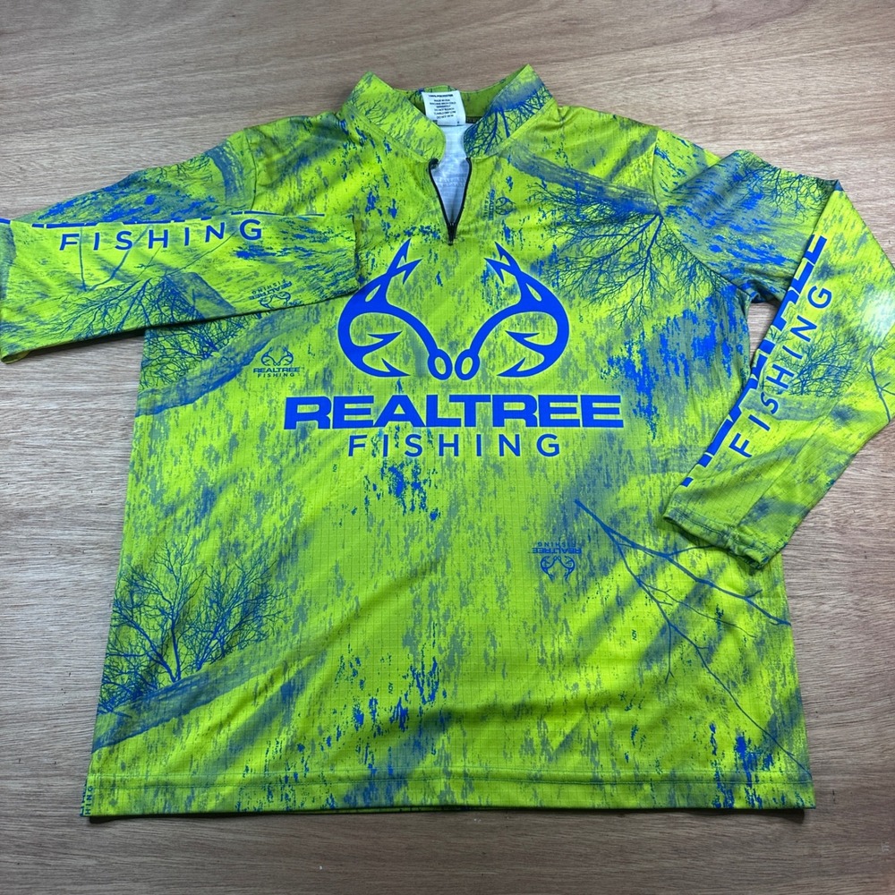 Gemini G2 Realtree Fishing Jersey Mens Small‎ 1/4 Zip Performance Shirt USA